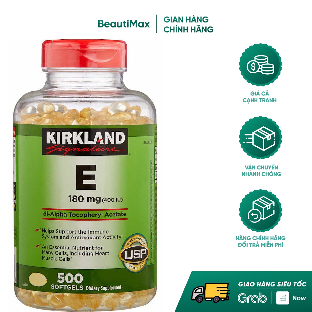 Viên uống bổ sung Vitamin E 400IU 200/500 Viên Healthy Care chống oxy hóa Beautimax