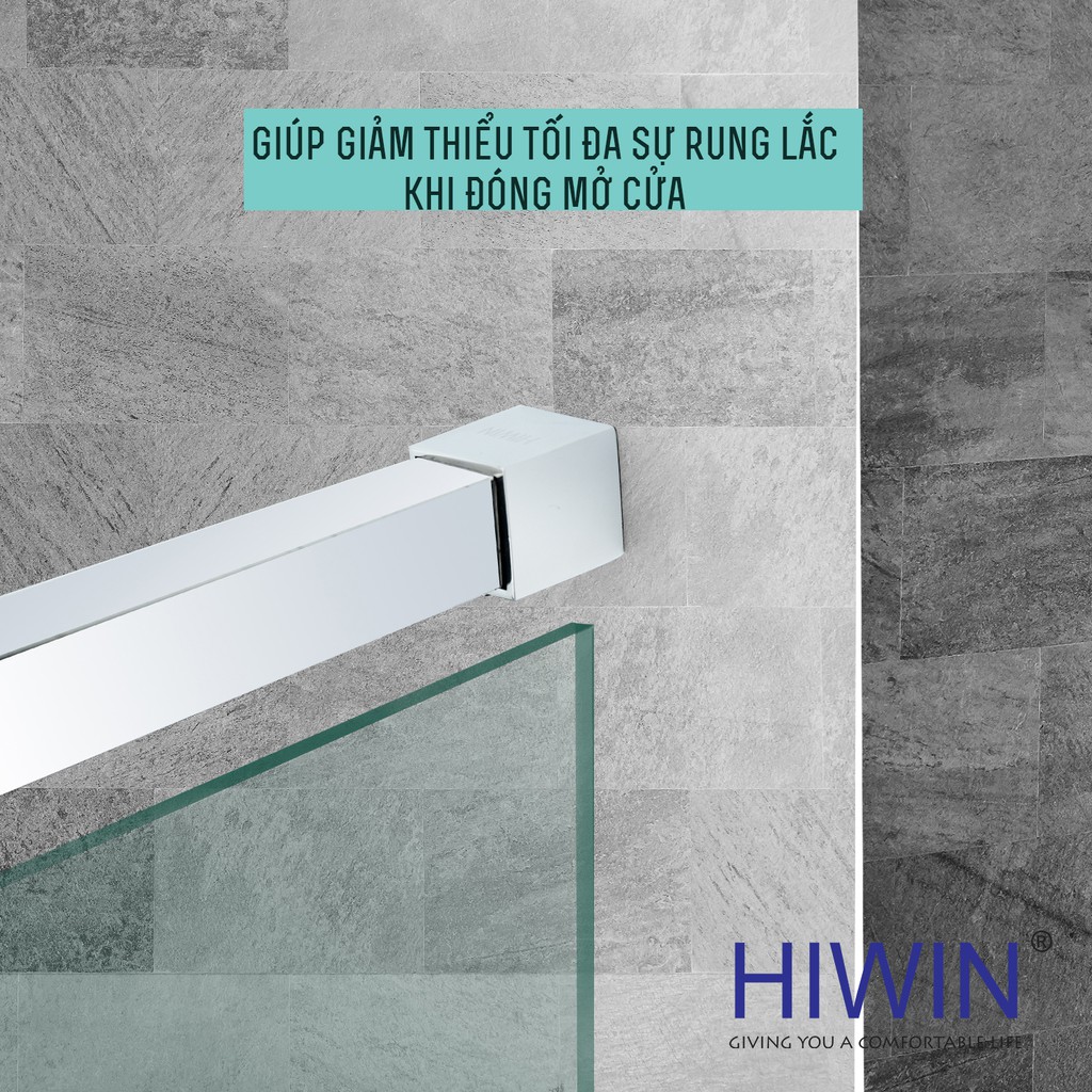 Bát tường cabin tắm inox 304 chống gỉ mặt gương dùng cho ống 25*25 Hiwin SB-610T