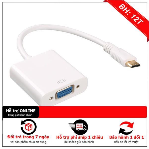 Dây Cáp Mini HDMI sang VGA (màu ngẫu nhiên )