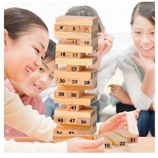 Bộ trò chơi rút gỗ thông minh 54 thanh, phù hợp mọi lứa tuổi