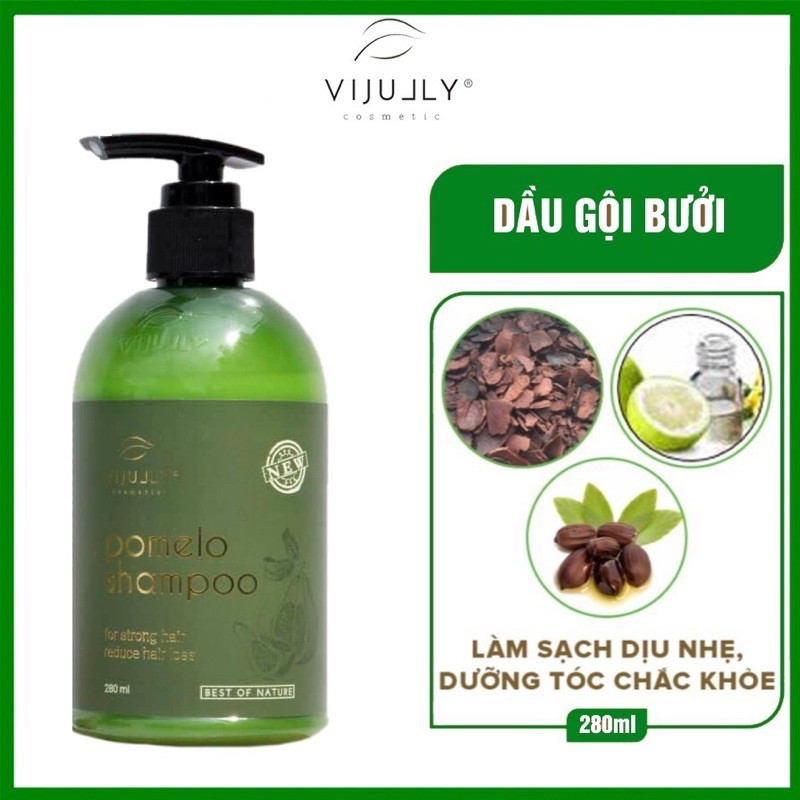 Bộ đôi giảm rụng tóc, mọc tóc: Dầu Gội Pomelo Shmpo 280ml và Xịt Dưỡng Tóc Hair Lotion 100 ml