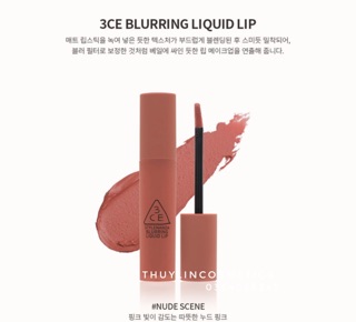 son kem lì 3CE Blurring liquid lip siêu lì