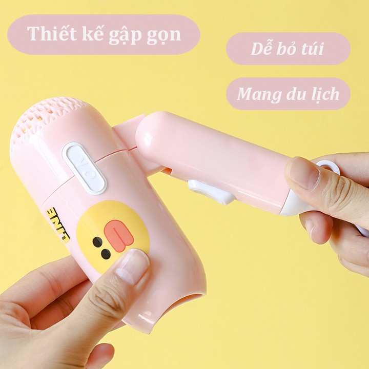 MÁY SẤY TÓC DU LỊCH MINI GẤP GỌN HÌNH GẤU THỎ MÈO KITTY DOREMON SIÊU XINH-MÁY SẤY TÓC HÌNH THÚ GẤP GỌN TIỆN LỢI