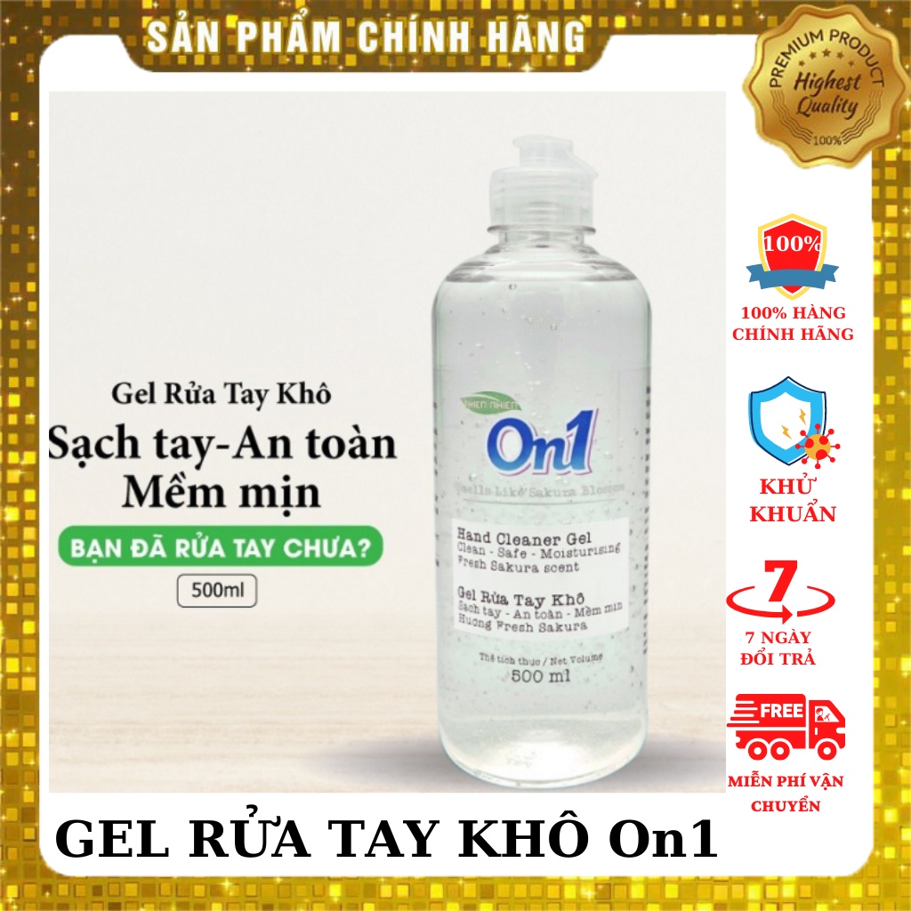 Gel rửa tay khô sạch khuẩn On1 500 ml hương Fresh Sakura