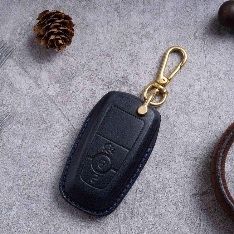 Bao Da Chìa Khoá FORD, Da Thật 100%,Longmax Handmade Da Thật May Thủ Công, Bảo Vệ Chìa Khoá, Vỏ Ốp Chìa Khoá Xe Ô Tô