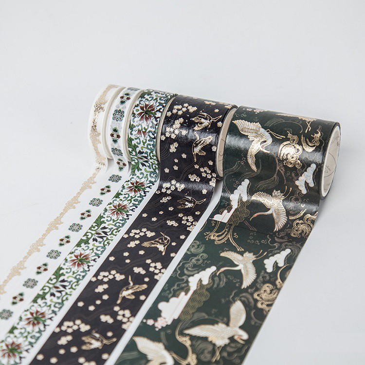 Set 5 cuộn băng dính washi tape họa tiết Nhật WST227-