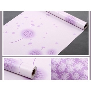 Decal cuộn bồ công anh tím 