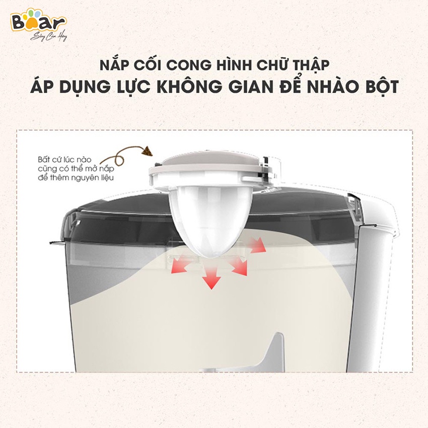 Máy Trộn Nhồi Bột Bear 3.5L, 5L, 7L Bản Quốc Tế và Nội địa (Hàng chính hãng 1 đổi 1 trong 30 ngày, bảo hành 18 tháng)