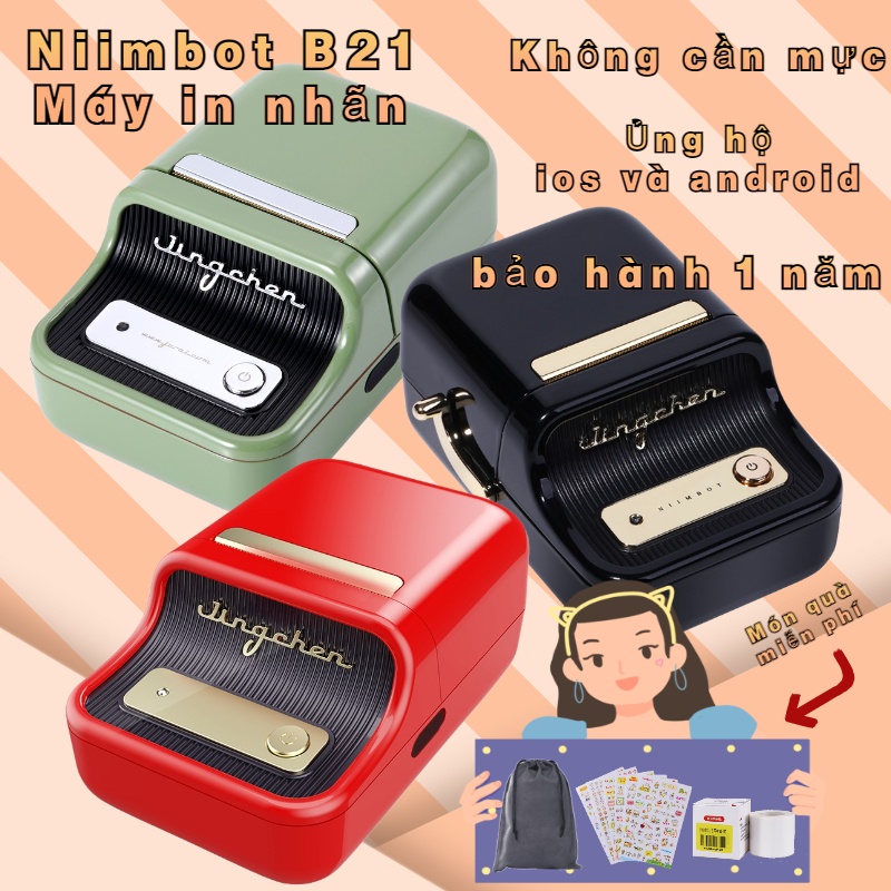 Máy in nhãn nhiệt tự dính Bluetooth Niimbot B21 nhỏ gọn tiện dụng