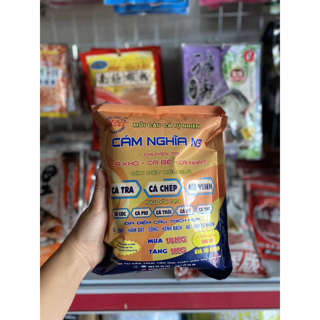Mồi câu Nghĩa N3 chuyên cá khó, cá bể, cá nhát. Gói nửa kg