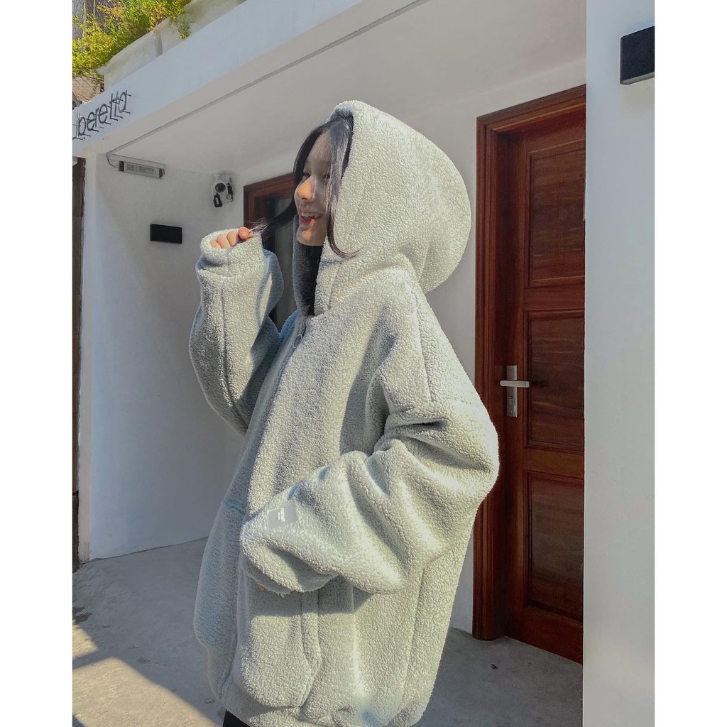 Áo khoác lông cừu có mũ FIINTASY ENT.666 - Made by Fiin | BigBuy360 - bigbuy360.vn