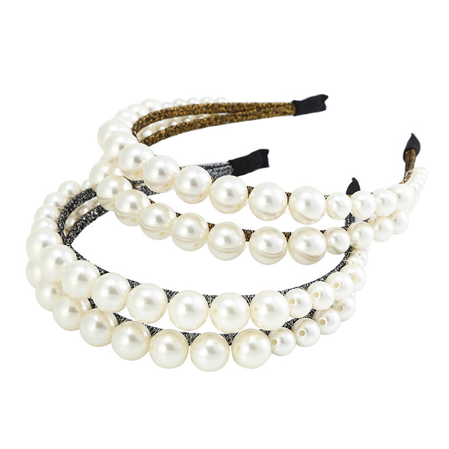 Băng đô đính hạt ngọc trai sang trọng thời trang cho cô dâu