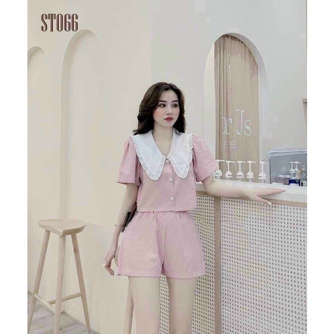 Set đùi cổ phối cài nút thật