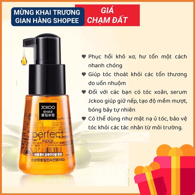 [HOT] Tinh dầu dưỡng tóc uốn, dưỡng tóc khô xơ, tóc nhuộm JCKOO giúp giữ nếp, tạo nếp tóc mềm mượt, phục hồi hư tổn | BigBuy360 - bigbuy360.vn