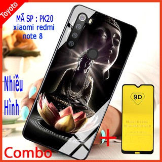COMBO ÔP LƯNG XIAOMI REDMI NOTE 8 (ốp lưng kính 3D thế hệ mới + kính cường lực full màn hình) TOYOTO