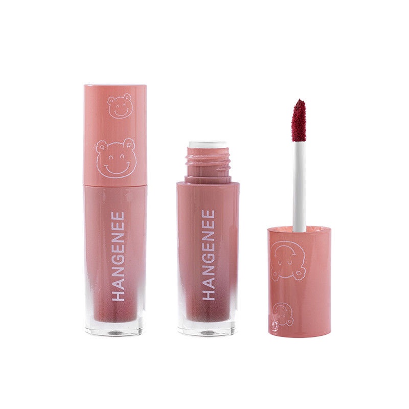 Son kem lì Hangenee dưỡng ẩm mềm môi lâu trôi Mịn Như Nhung Tông Màu Trắng Trơn Trang Điểm Cho Nữ