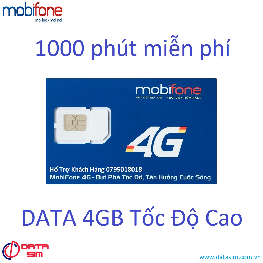 SIM MOBIFONE 1000 PHÚT GỌI 4GB 0đ