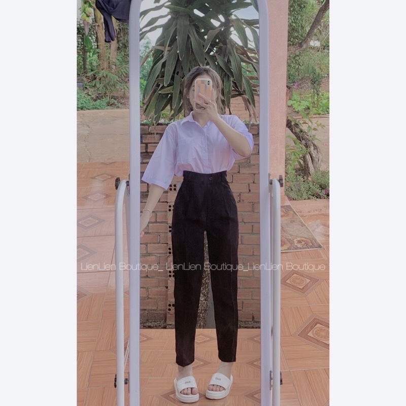 Quần Tây Baggy có dây đai lưng siêu cao hách dáng mã 099