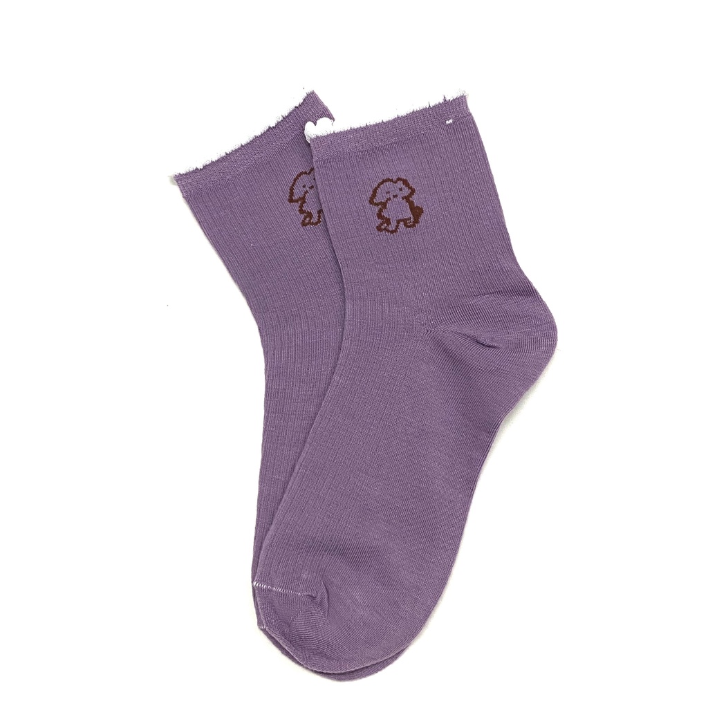 Tất Vớ Cổ Trung Nữ Thời Trang Họa Tiết Bé Ciu Nhiều Màu Unisex Style Hàn Quốc
