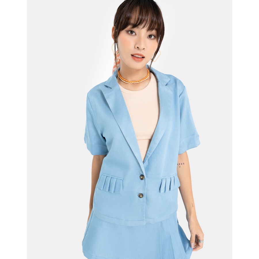Áo Blazer Nữ Thời Trang JUNO Tay Ngắn JNKHC009