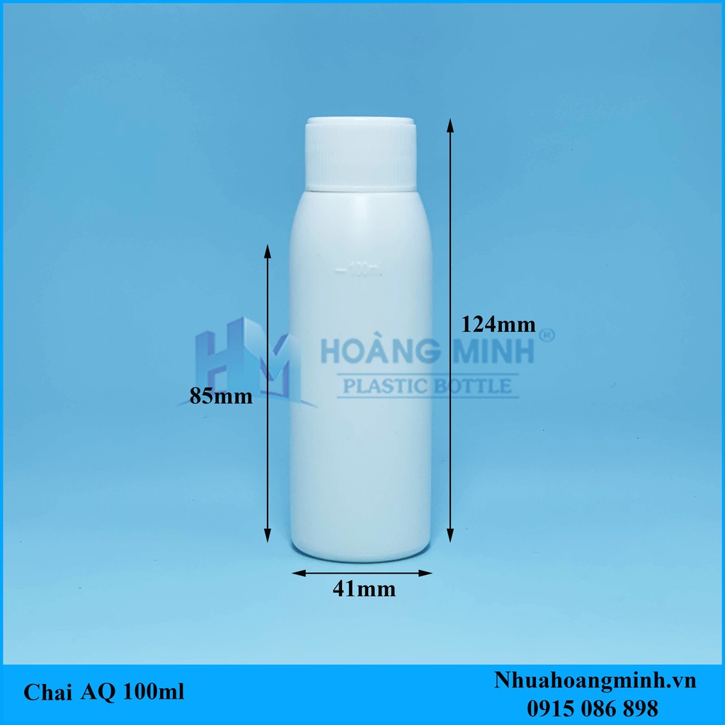 Chai  AQ lọ nhựa đựng thuốc viên thực phẩm chức năng-100ml- trắng