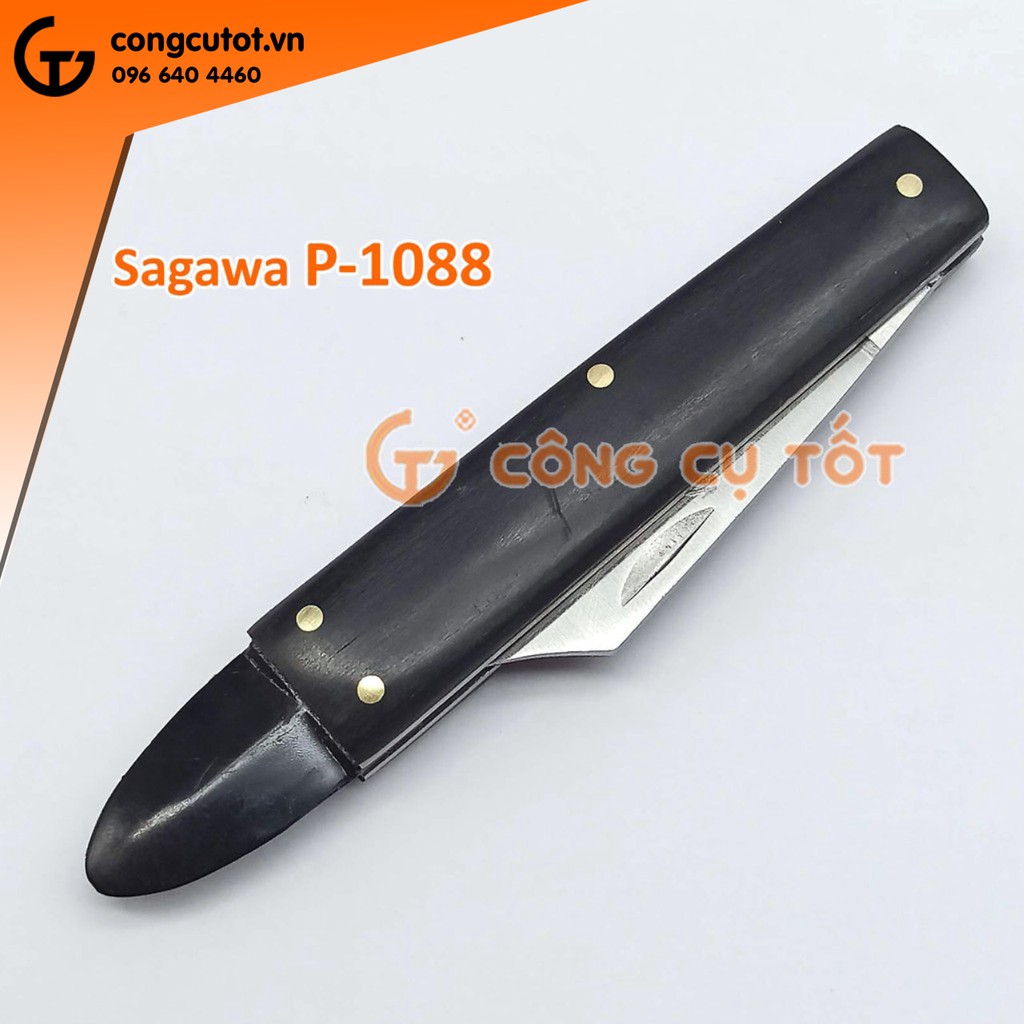 Dao ghép cây chuyên dụng Sagawa P-1088 cán gỗ đen