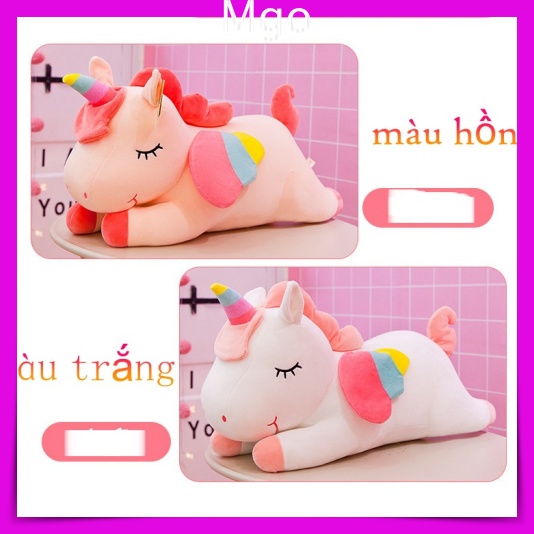 [Siêu Ưu Đãi - Giao Nhanh]Gấu Bông Quà Tặng Chú Kỳ Lân 1 Sừng Nằm Ngủ Đáng Yêu Toàn Mềm Mịn Cho Bé Chơi Ôm Ngủ 30cm 55cm