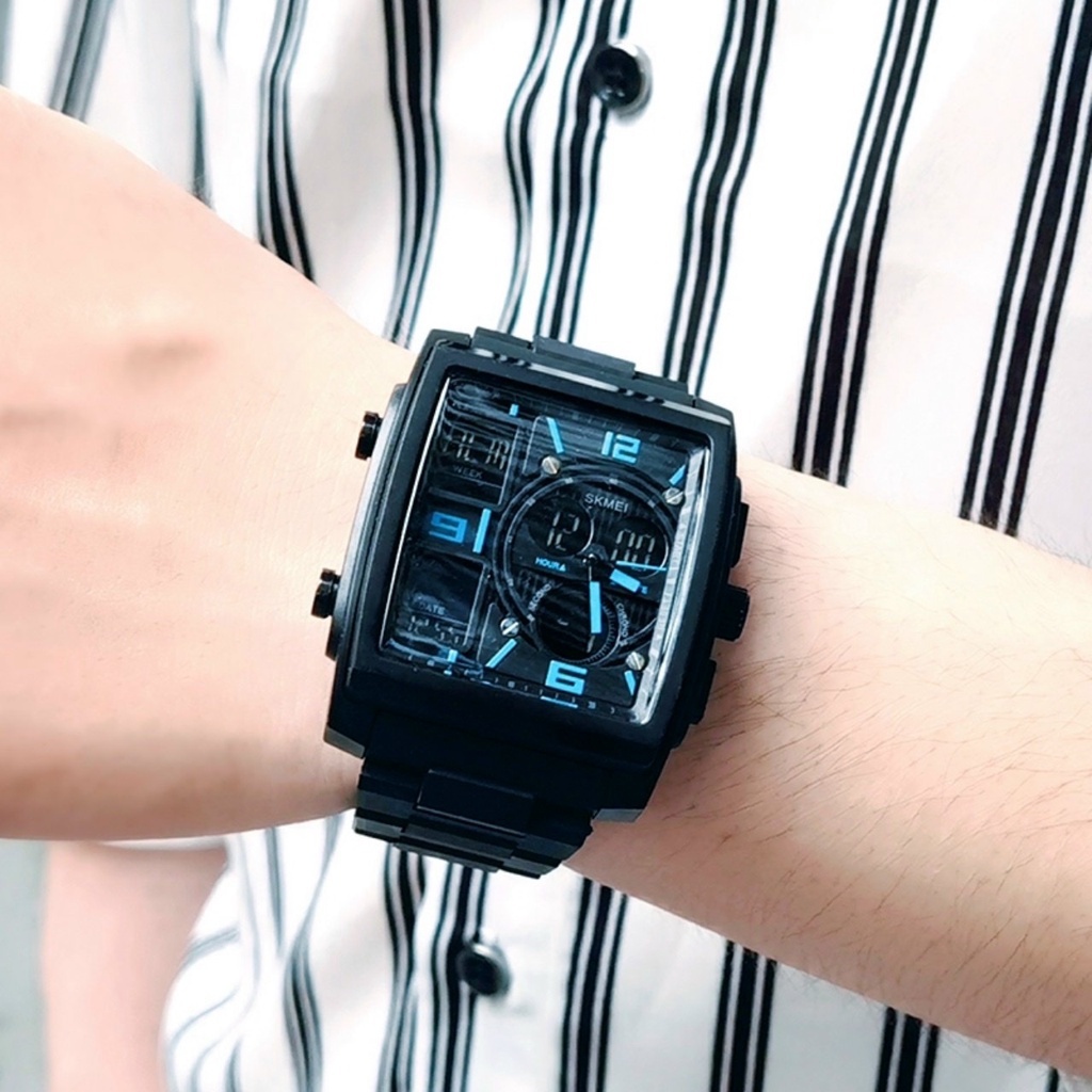 Đồng Hồ Skmei 1274 Hiển Thị Kép Kĩ Thuật Số Thạch Anh Đếm Ngược Báo Thức Chống Thấm Nước Cho Nam