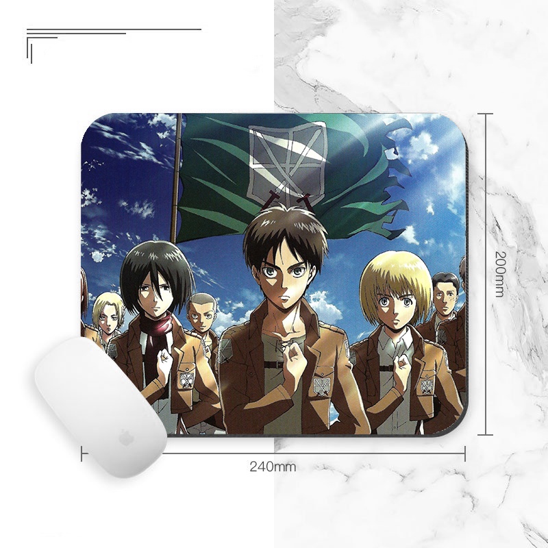 Miếng lót chuột IN HÌNH Attack on Titan Đại chiến Titan anime chibi tiện lợi xinh xắn