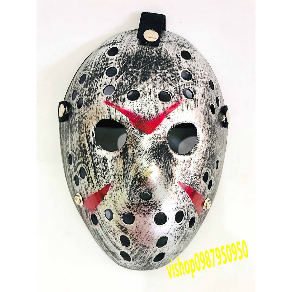 Mặt nạ hóa trang nhân vật Jason  Vs Freddy Voorhees màu XI BẠC cổ điển  - Thứ 6 ngày 13