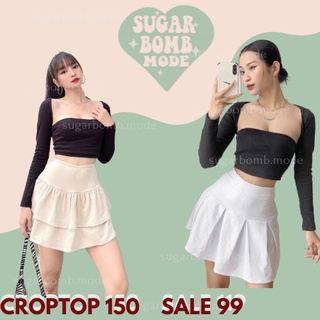 Áo Croptop Cổ Vuông Tay Dài Thun Mềm Mại Hot Trend Basic Không Lỗi Mốt Dễ Phối Đồ