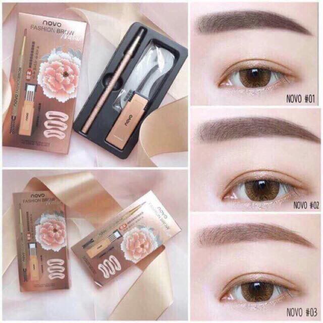 Bộ Chì Mày Định Hình 3 Kiểu Novo Fashion Brow NO.5146