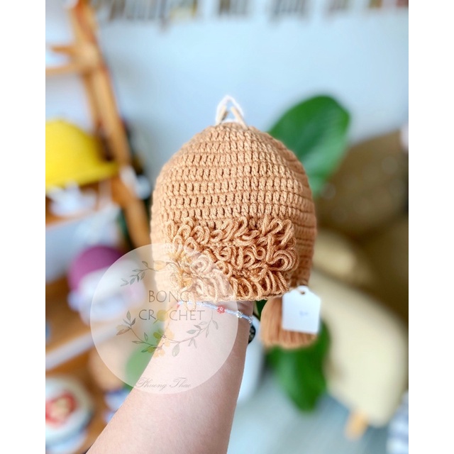 Mũ len tóc 🧶 2 đuôi nơ xinh cho bé 💙💙💙