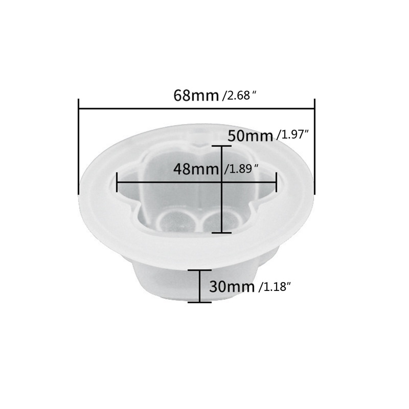 Khuôn Silicone Làm Móc Khóa / Bông Tai Hình Chân Mèo Bằng Pha Lê UV DIY
