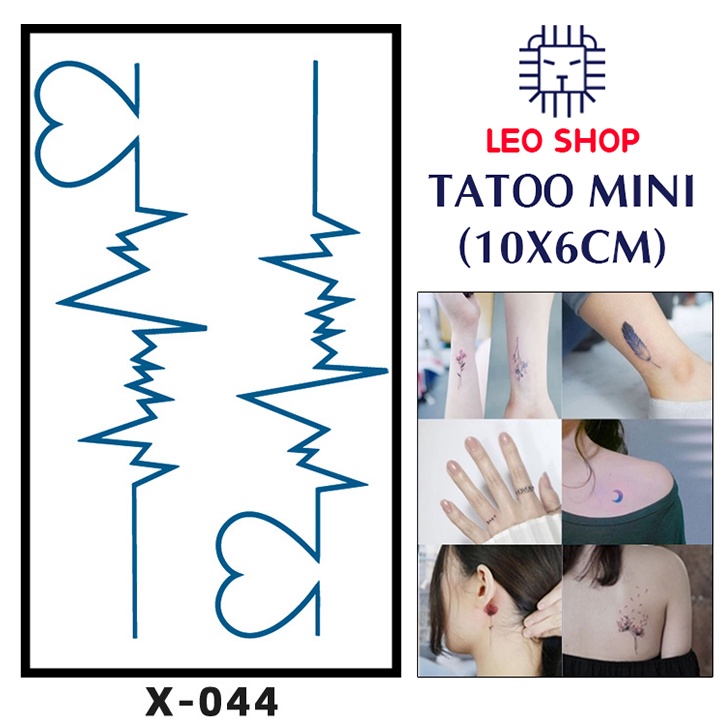 Hình Xăm Dán Mini Nhịp Tim Chụp Ảnh, Đóng Phim, Dễ Dàng Tẩy Xóa - Dùng 2-5 Ngày