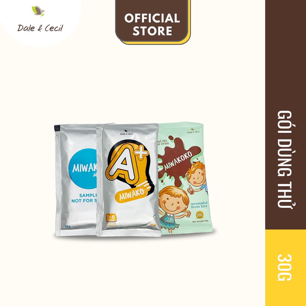 Sữa Thực Vật Hữu Cơ Miwako A+, Miwako, Miwakoko Gói Dùng Thử 30g, Sữa Bột Organic Giúp Bé Phát Triển Trí Não - Miwako VN