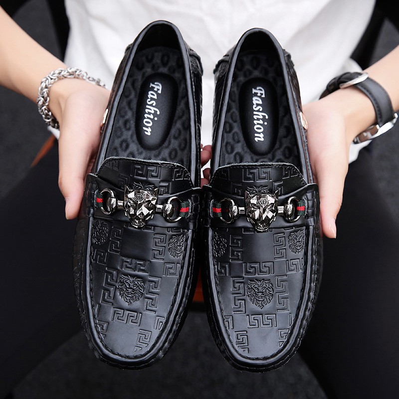 Giày lười bằng da thật thời trang cho nam