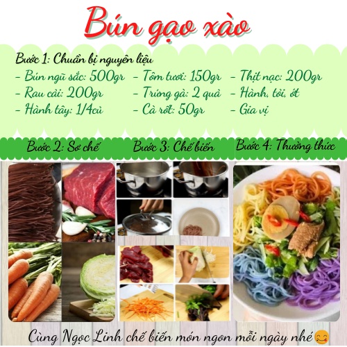 Bún ngũ sắc rau củ mix vị giảm cân Đặc sản Cao Bằng gói 1kg | BigBuy360 - bigbuy360.vn