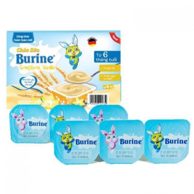 Cháo sữa Burine đủ vị | chính hãng | date mới 10/2021 [1 Lốc 6 Hủ - không vỏ hộp]