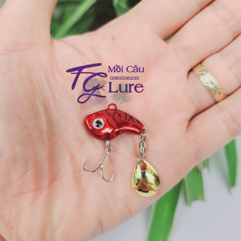 Mồi Câu Lure Cá Giả_Mồi Lure Cá Sắt Đuôi Xoay 3D 5.0 M7