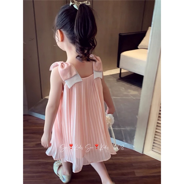 Váy bé gái xếp li cao cấp