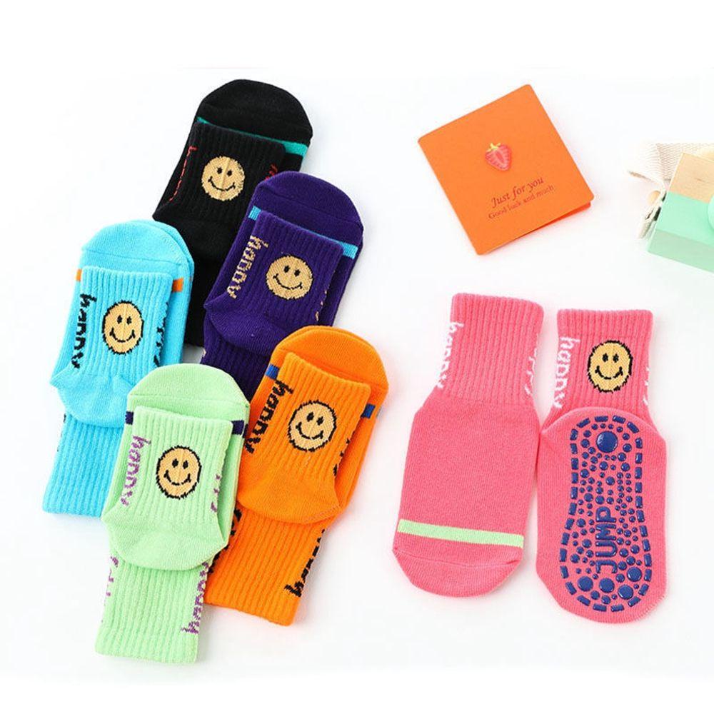 Vớ Cotton Yoga Co Giãn Giữ Ấm Mùa Thu Đông In Họa Tiết Mặt Cười BACK2LIFE