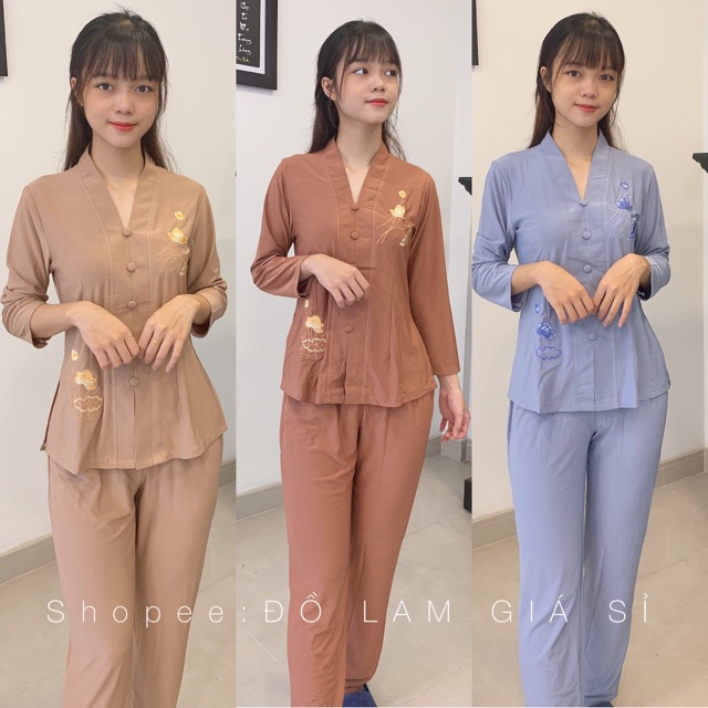 Áo Lam Đi Chùa # THUN LẮC SEN THÊU GIÁ RẺ VÔ ĐỊCH