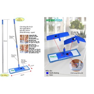 Cây lau Siêu Sạch Microfiber 60cm