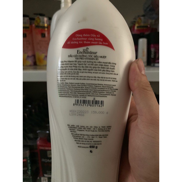 Dầu Gội Và Sữa tắm Enchanteur Hương Nước Hoa 650g