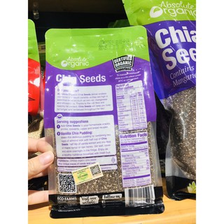 Hạt Chia Úc, absolute organic chia seeds 400gr