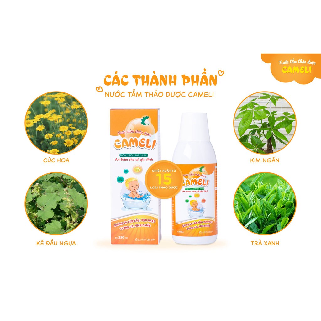 Nước tắm thảo dược Cameli 150 ml