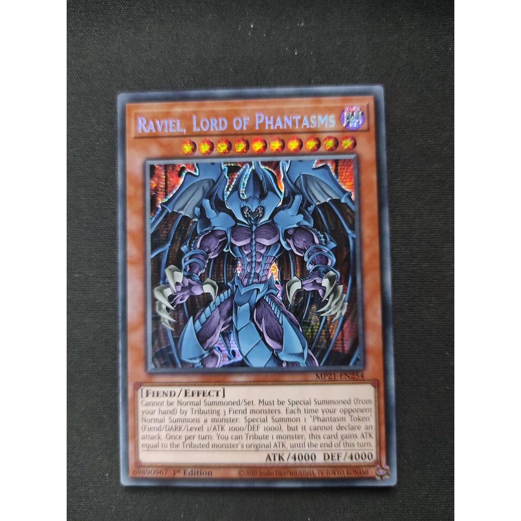 (YGO-TCG)1 lá thẻ bài Raviel, Lord of Phantasms - MP21-EN254 - Prismatic Secret Rare