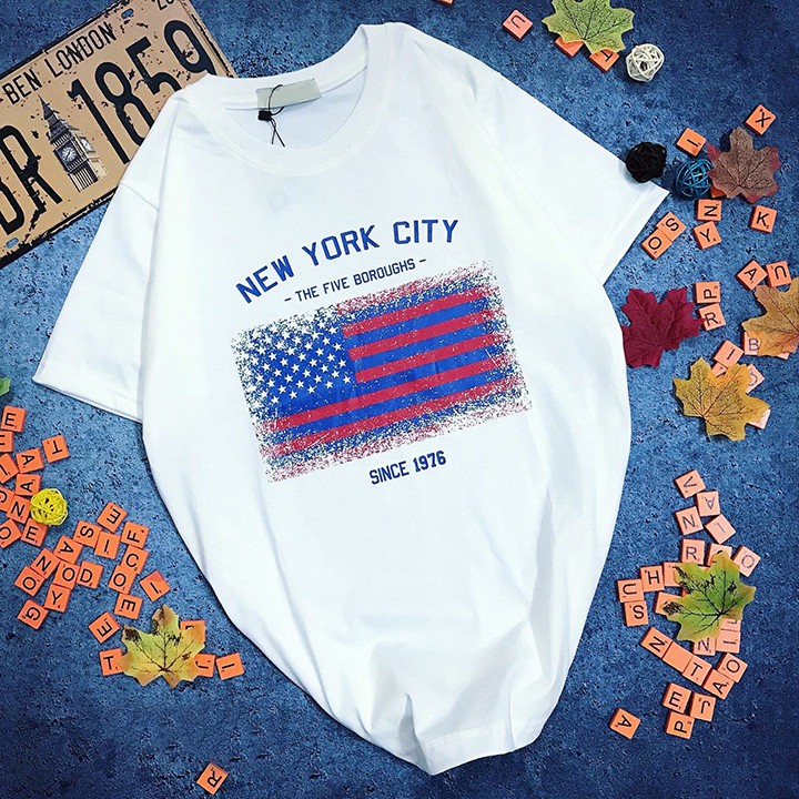 Áo Thun Nữ Tay Lỡ Unisex In New York City DLX