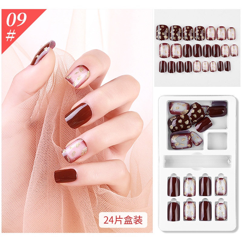 [Hàng mới về] Móng tay giả xinh xắn nhiều màu tùy chọn